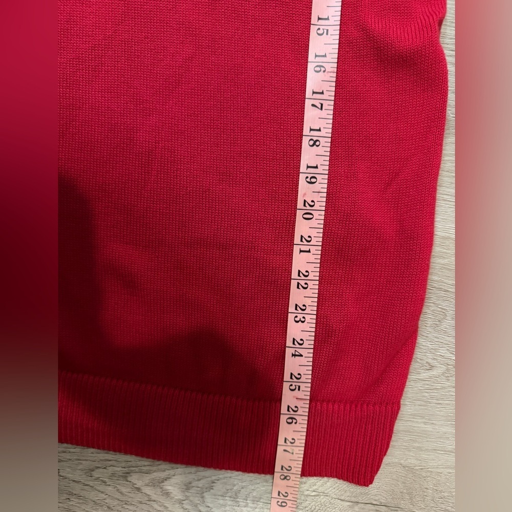 Talbots Vibrant Red V-Neck Sweater - Picture 8 of 8